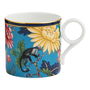Wedgwood Taza Wonderlust 280 Ml Sapphire Garden (4 Unidades) Con Franjas de Oro de 22 Quilates